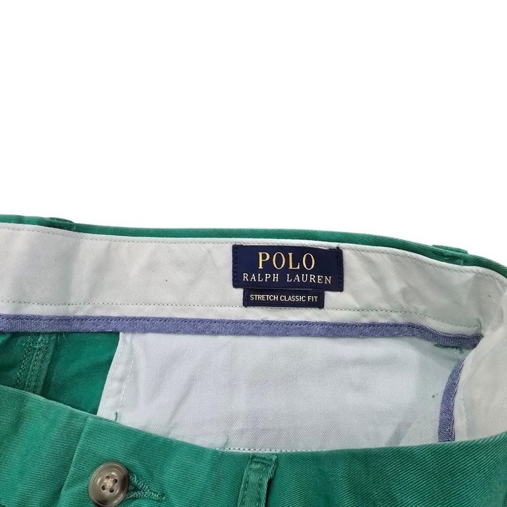 Polo Ralph Lauren Mens 32 Chino Shorts Kelly Green Stretch Classic Fit - Picture 6 of 10